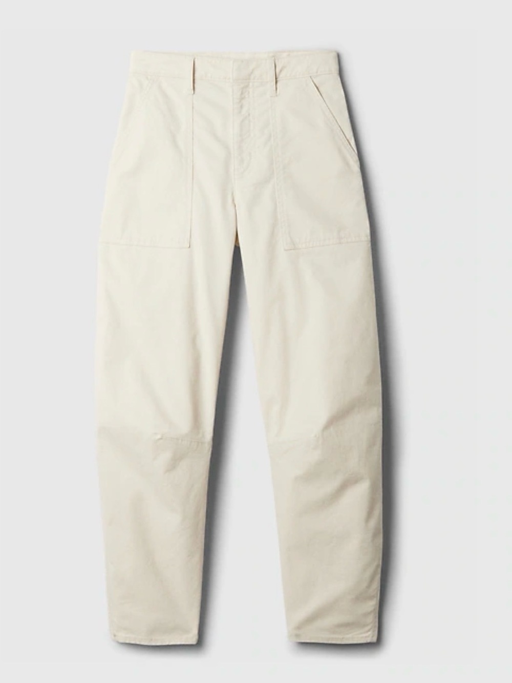 GAP High-Rise Barrel Utility Pants - Cream - Picture 2 of 4